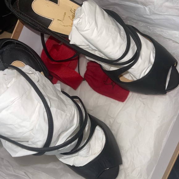 * CHRISTIAN LOUBOUTIN * BLACK HOLLY ALTA 120 LOUBS - Picture 5 of 16